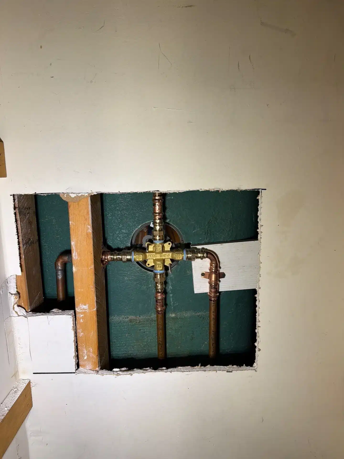 Shower valve replacement completed in Colchester, CT by TMG Plumbing and Disaster Solutions