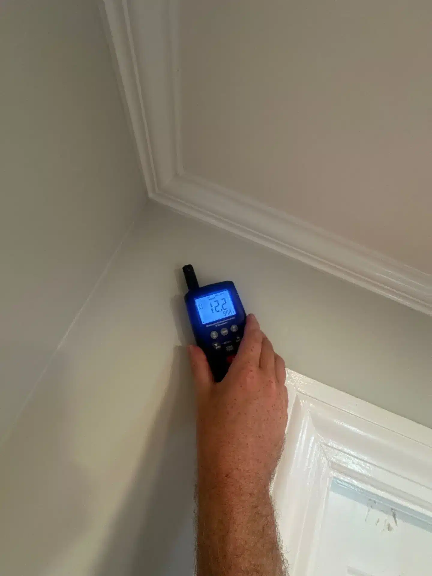 Water damage restoration progress at a property in Barrington, RI